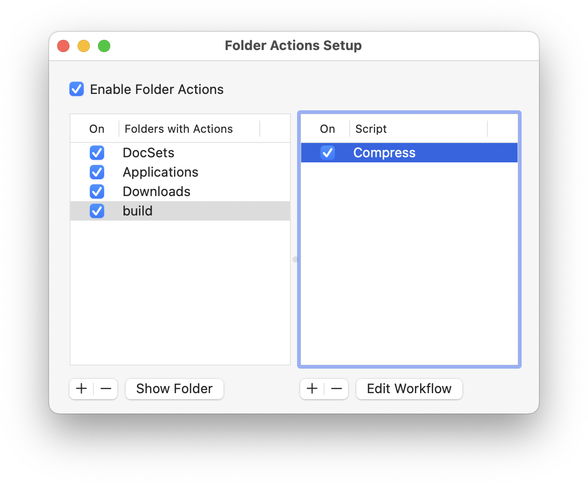 Compress workflow applied to build folder IMG